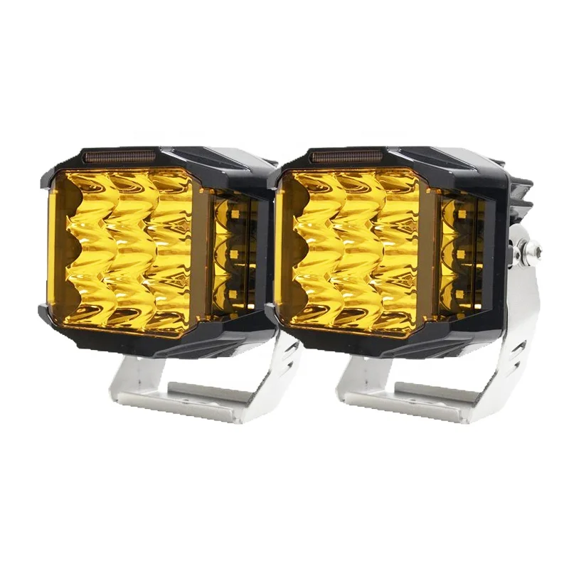 2022 Aurora 5' 45W Waterproof LED Driving Light Car Lights 4x4 12V 24V Side Shooter LED Work fog Light for Vehicle
