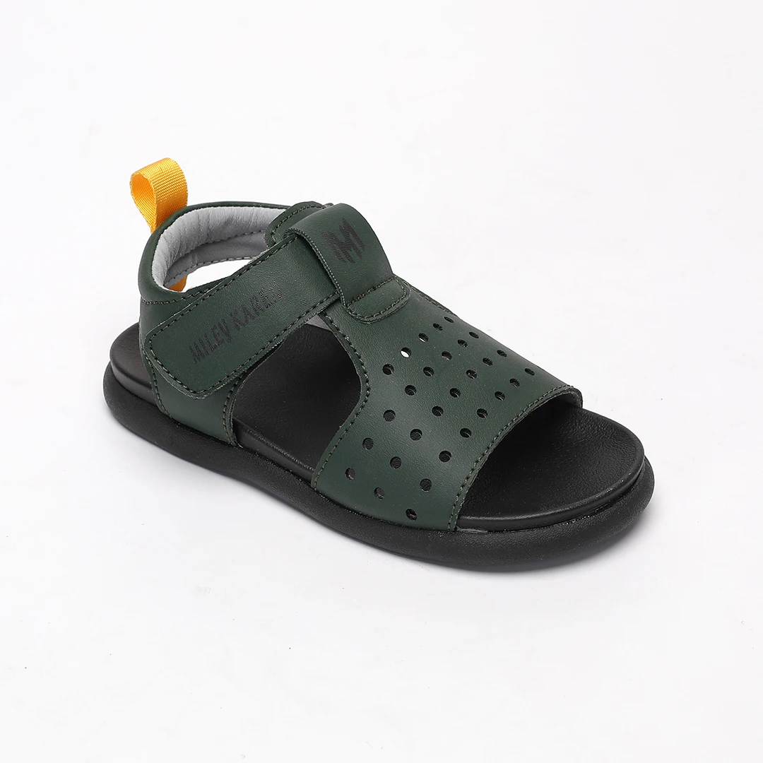 kito sandals for boys Fashionable Children s Leather Sandals with Air Cushion Summer Flat Shoes for Boys