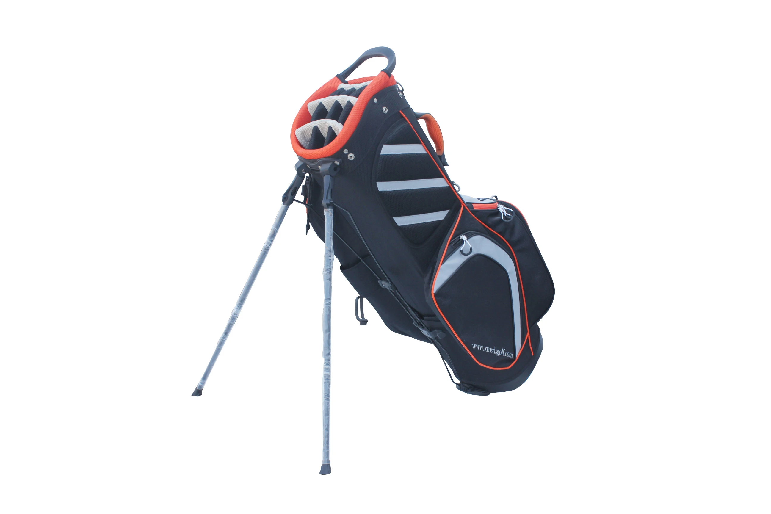 2022 latest style factory direct sales customized nylon golf ball bags for men golf pouch stand bag with 14 dividers
