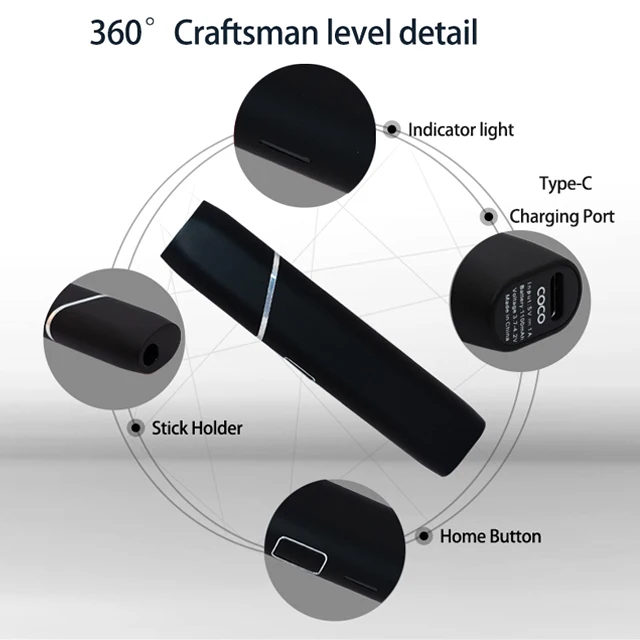 
Korea Japan Heat Not Burn Device E Cigarette Auto Clean 2020 Dry Herb Vape 