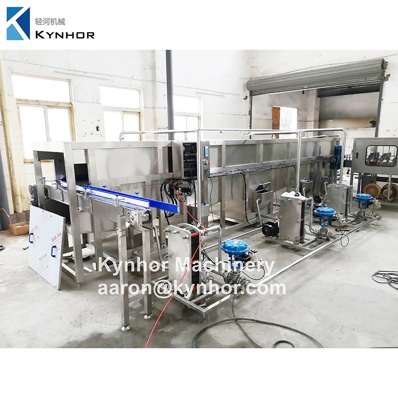 Glass bottle jars cans paste water bath type pasteurizer tunnel