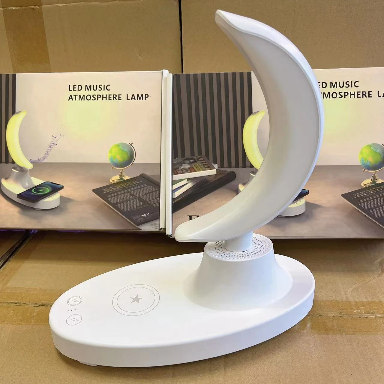 top selling products 2023  F21 LED music lamp light BT speaker multi-function phone wireless charge intelligent voice assistant