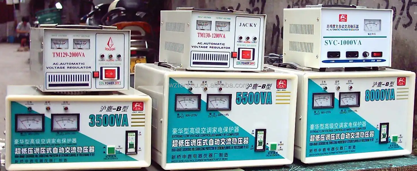 220V/110V 50Hz/60Hz LED Automatic Voltage Regulator Stabilizer SVC 1000 VA 1500VA 2000VA 3000VA 5000VA
