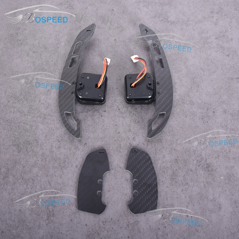 SK Custom Car Led Carbon Fiber Magnetic Paddle Shifters For Audi A3 A4 A6 A7 Q5 RS3 TT RS4 R8 Steering Wheel Extension Universal