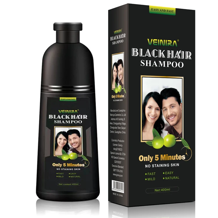 Magical hair color shampoo black hair dye 5 minutes speedy herbal plant extract