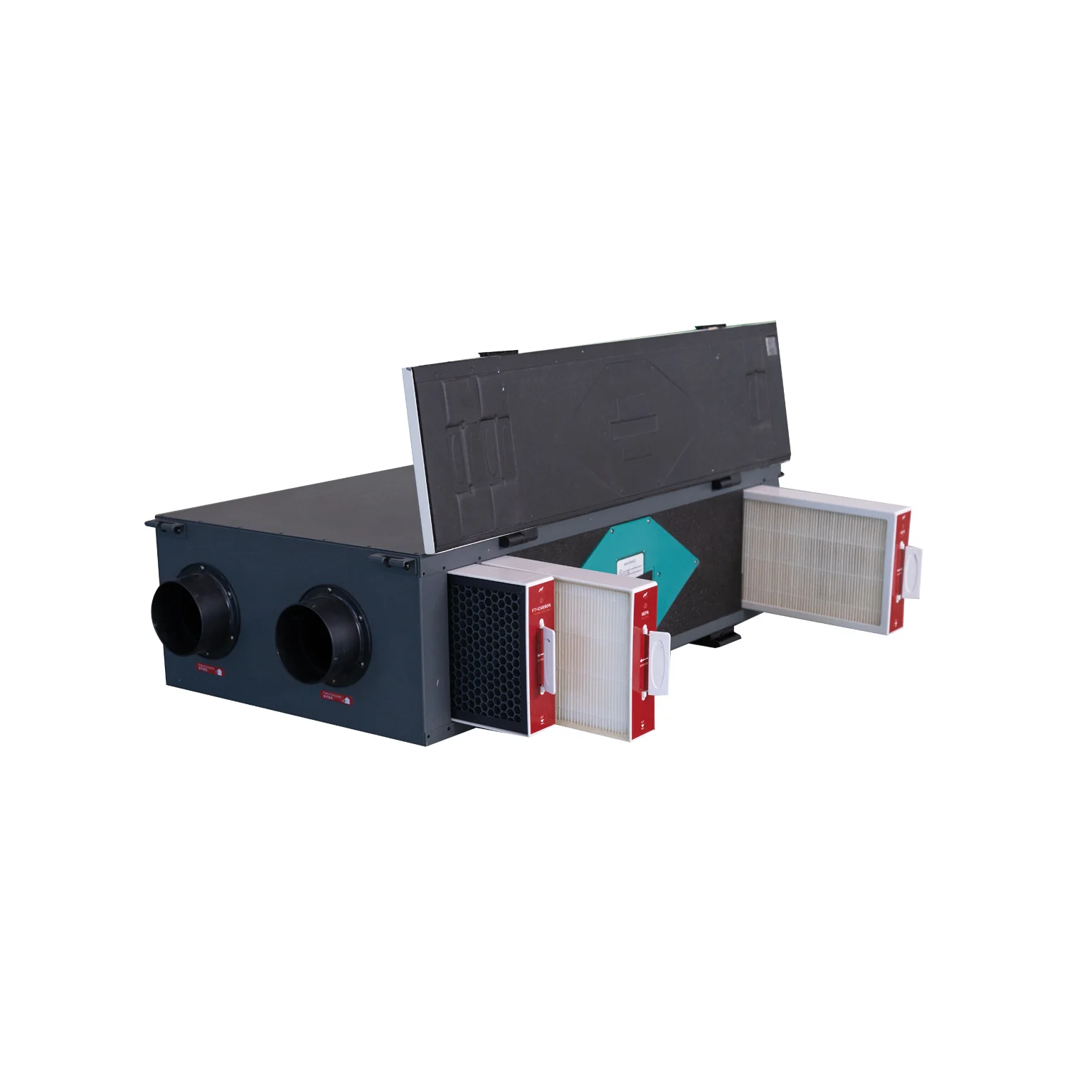 High efficiency energy heat recovery ventilation with dehumidifier