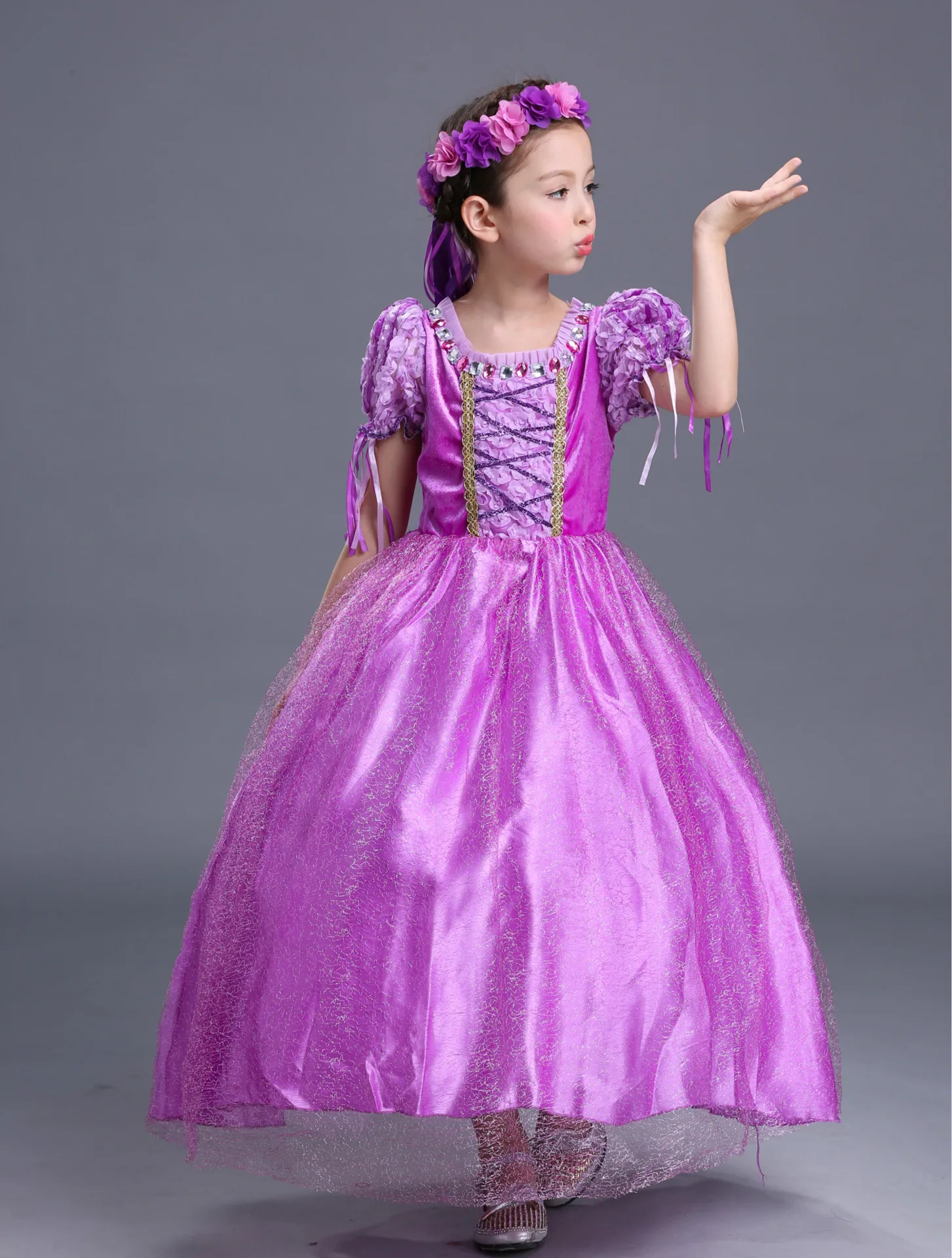 006  Cheap China Wholesale Clothing Halloween Costume Sofia Princess Cosplay Party Long Sleeves Fashion Dress