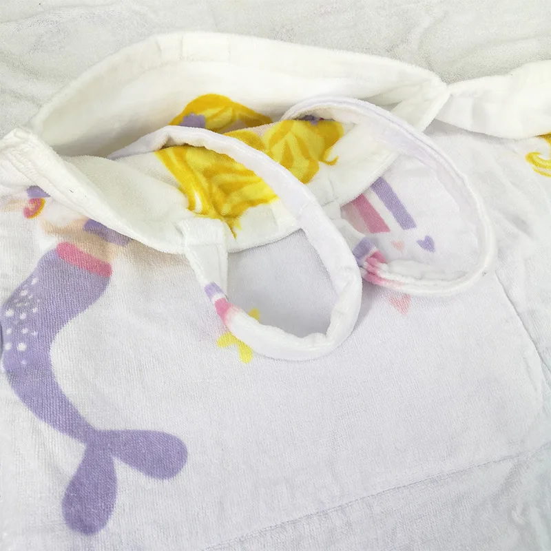 Wholesale eco 2 in 1 Beach Bag Digital Printing Fleece Swimming Kids Cartoon Beach Towel