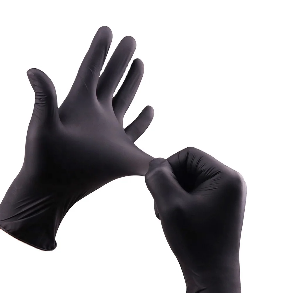 Xingyu powder free nitrile gloves food prep  Black  Nitrile Protective Gloves Nitrile Gloves colorful  heavy duty