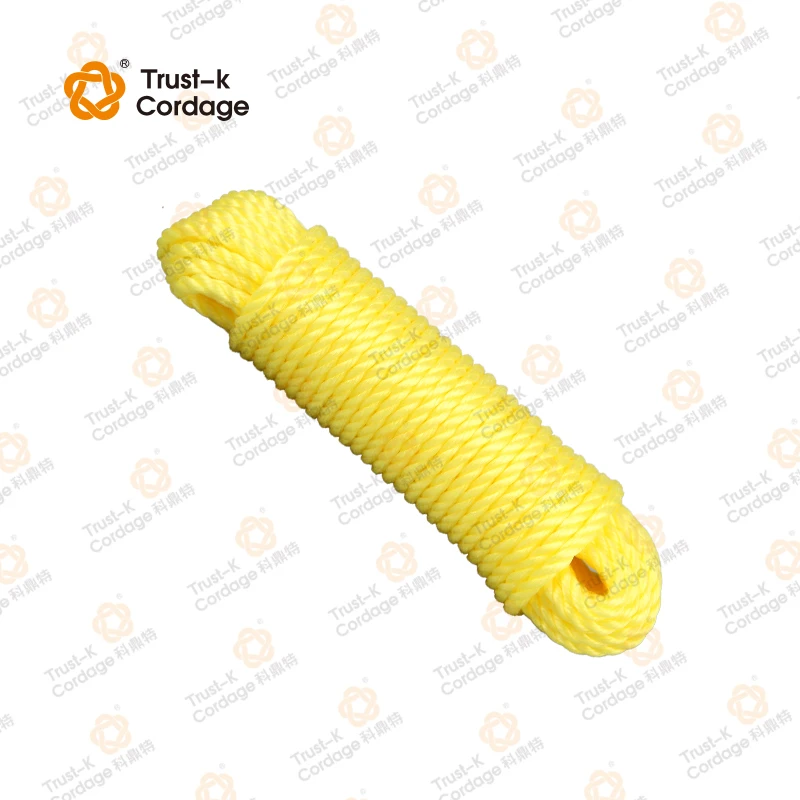 Colored 3 Strand Twist Plastic Gold Packing Rope