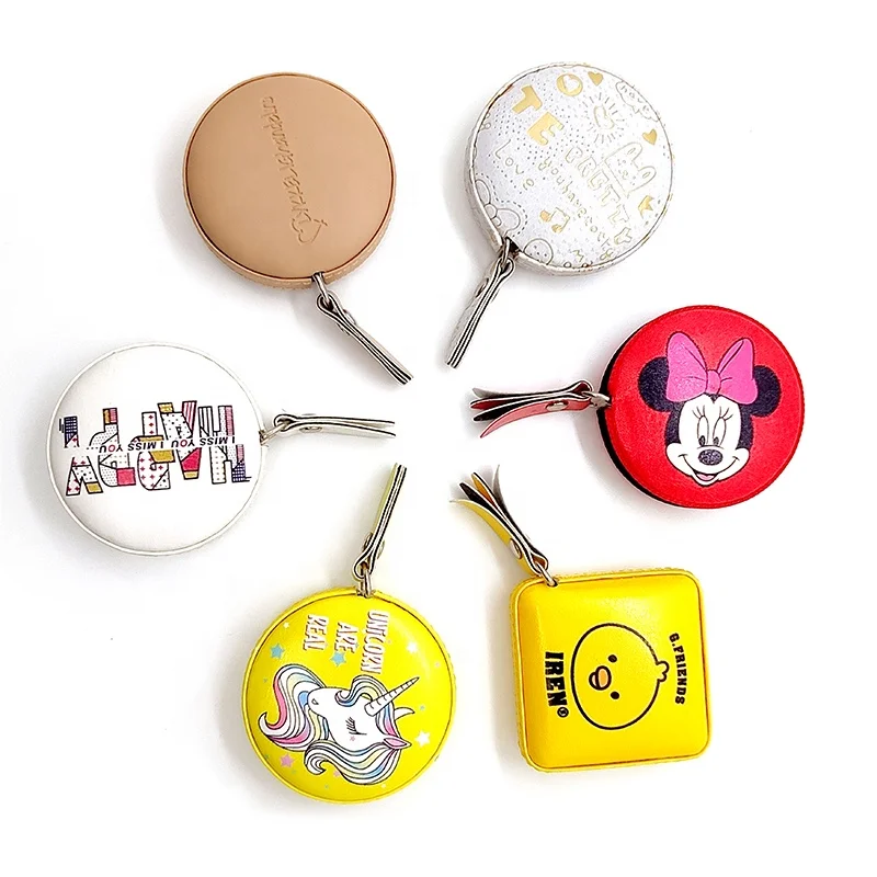 Round Custom Tailor Measuring Tape Color Printing Eco 60 Inch 1.5 Meter Leather Branded Tape Measure For Waist