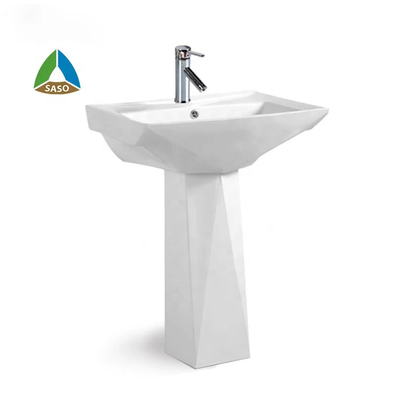 Bathroom Pedestal Sink Ceramic White Bathroom Sink Hand Wash Basin Price