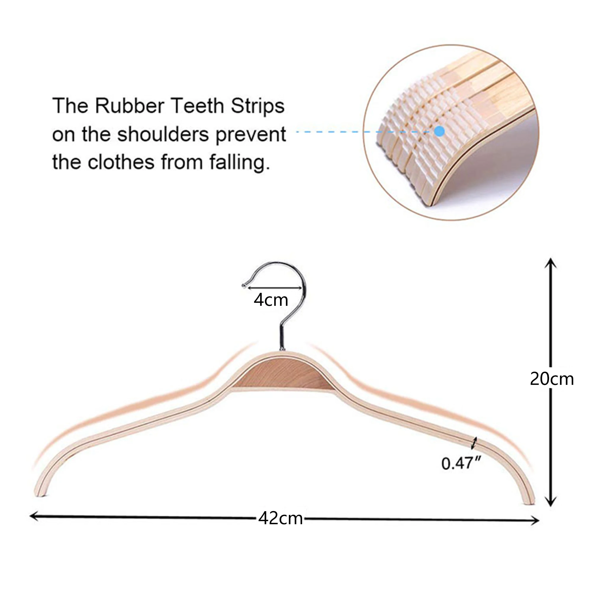 High-Grade Bamboo Wooden Coat Hangers Clothes Shirts Hanger Strong Coats Home Suit Hanger For Closet Wardrobe Bedroom