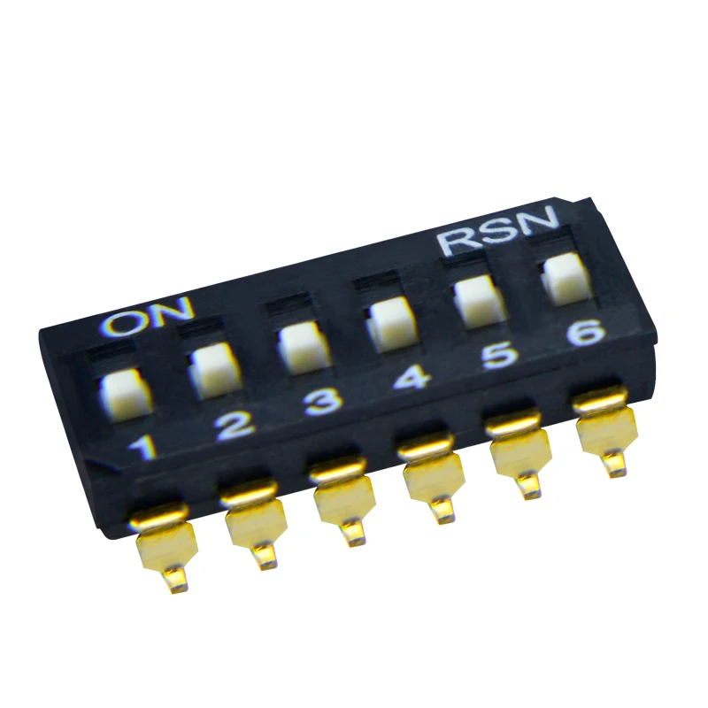Заводской SMD 6-позиционный DIP-переключатель с 2 ~ 12-позиционным переключателем