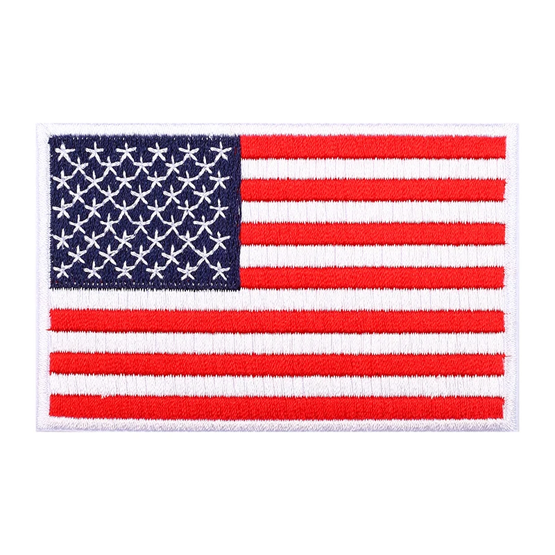 100% Full Emborideried Iron on Tactical Morale USA Flag Patches