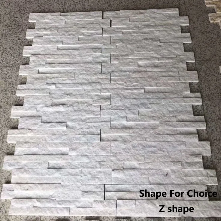 SHENLAN High Quality Natural White Quartzite Stone Cladding Exterior Stone Veneer Culture Stone