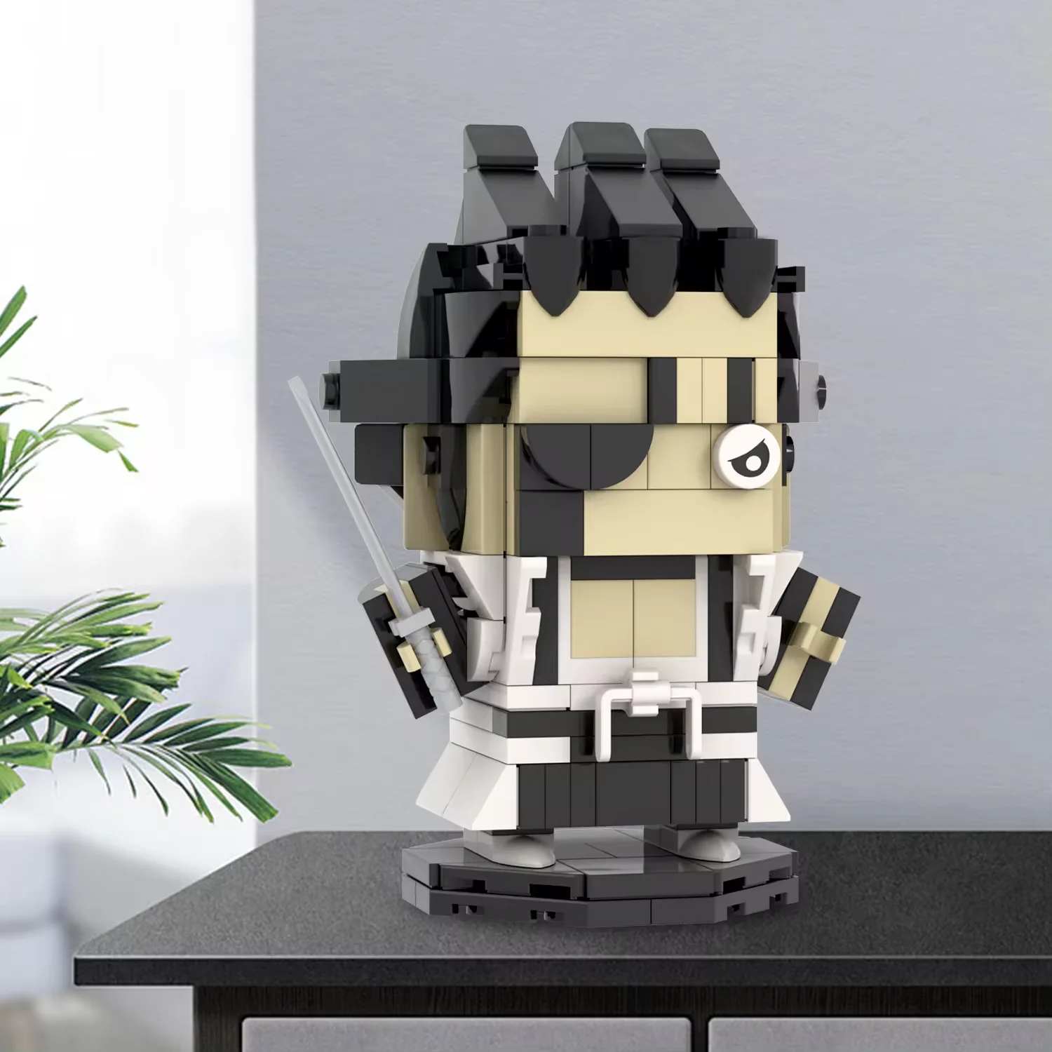 MOC7006 Zaraki Kenpachi 205Pcs Anime Bleach Compatible Assembles Particles Educational Square Head Building Blocks for Kids Toys