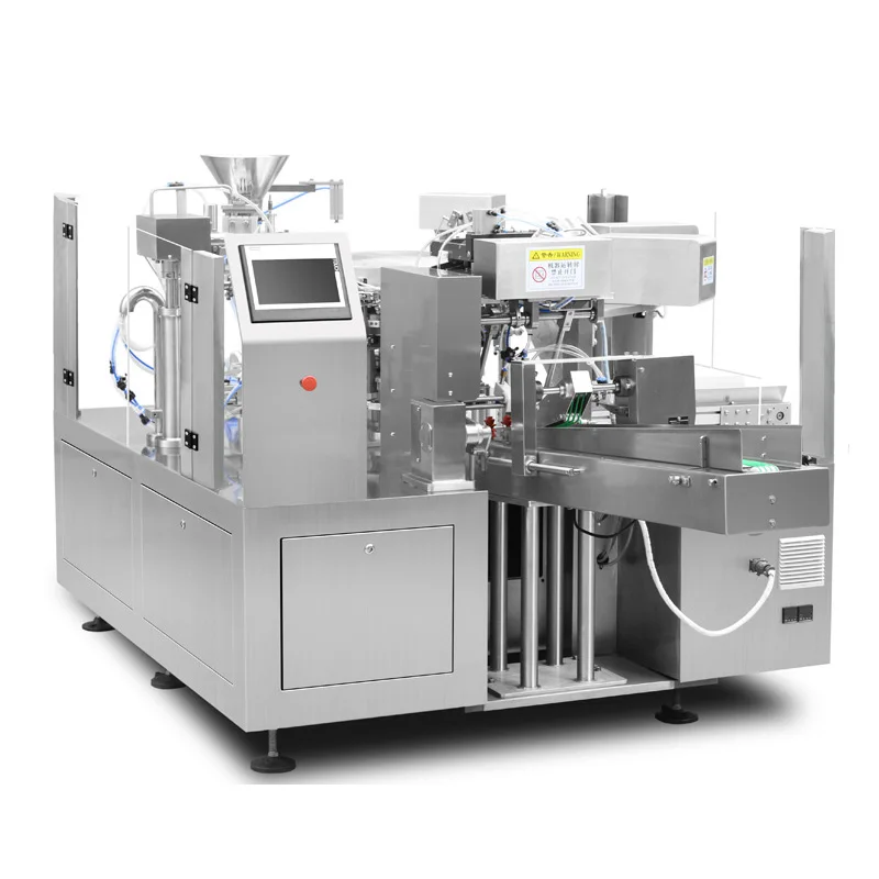 Automatic Retort Pouch Sealing Machine Biscuit Popcorn Stand Up Pouch Powder Flour Nut Packing Machine