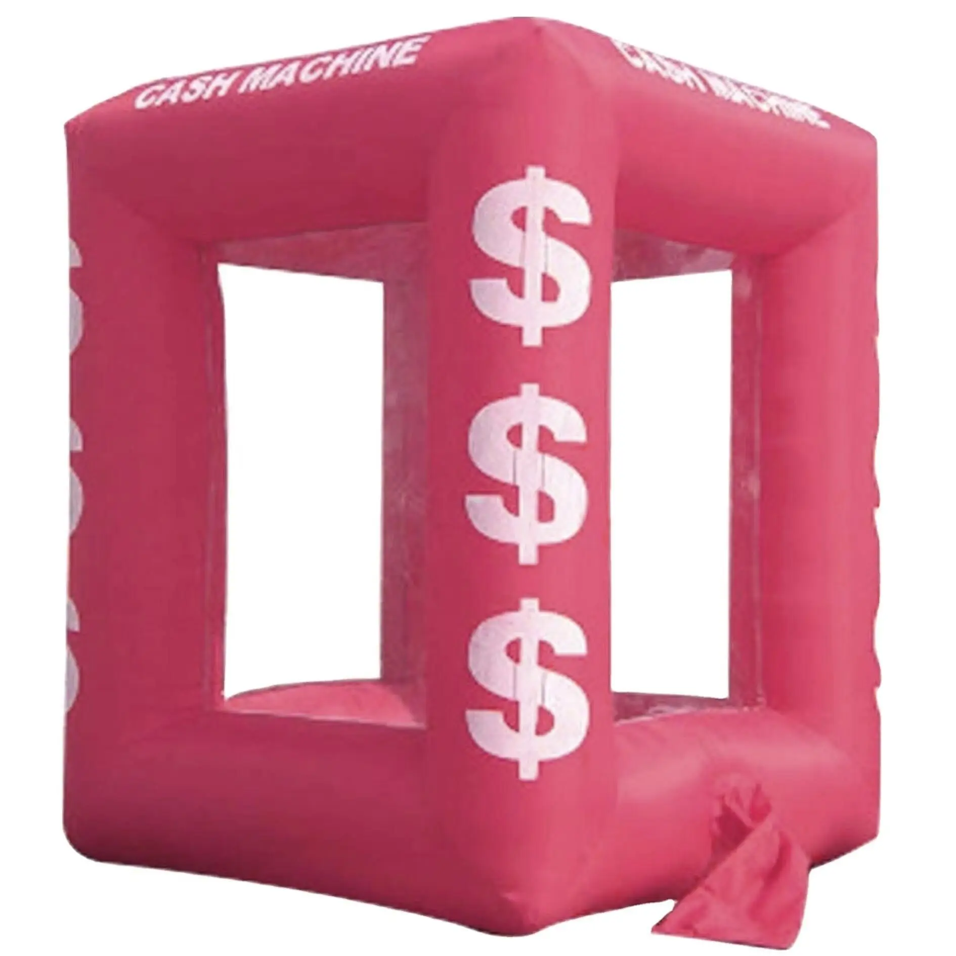 Factory price custom inflatable cube cash machine game frame high quality PVC inflatable cash machine