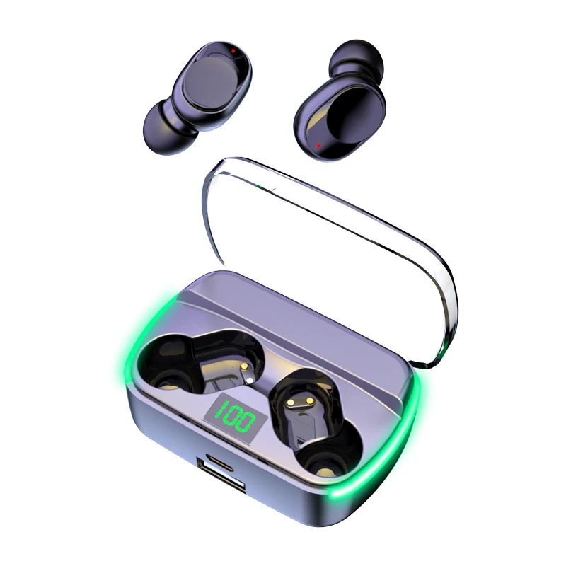 2023 M60 new wireless earphones Low Latency Gaming Earbuds Headsets Colorful Led Light Wireless Earphones In-ear Headphones