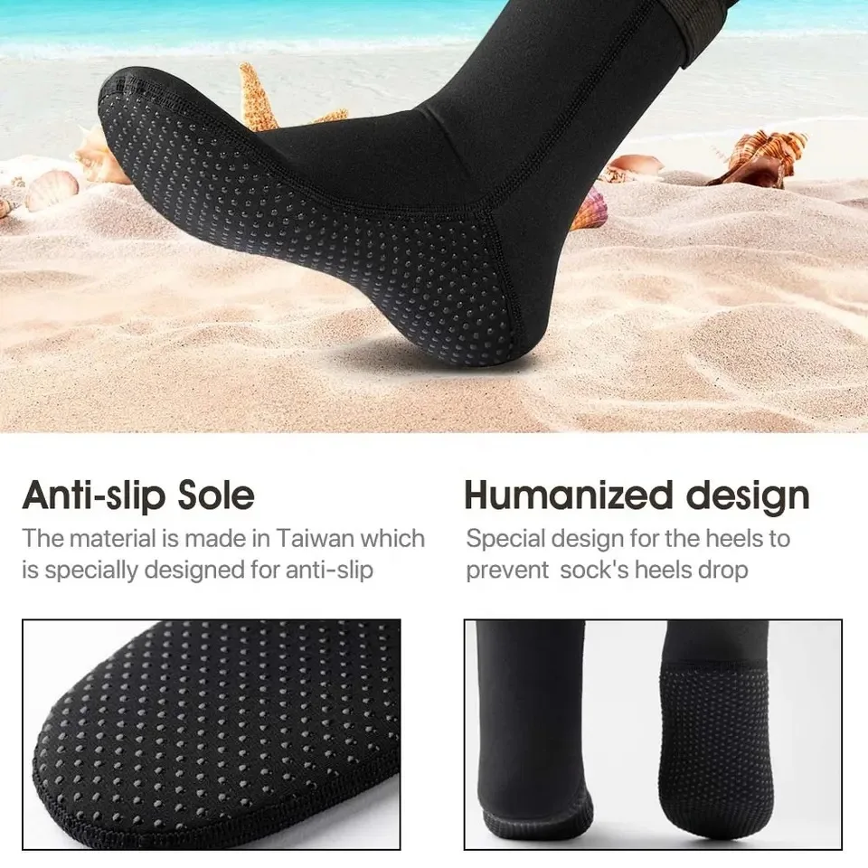 Swimming Water Sports Anti Slip Neoprene Hunting Beach Surfing 3mm Snorkeling Grip Custom Logo Diving Socks