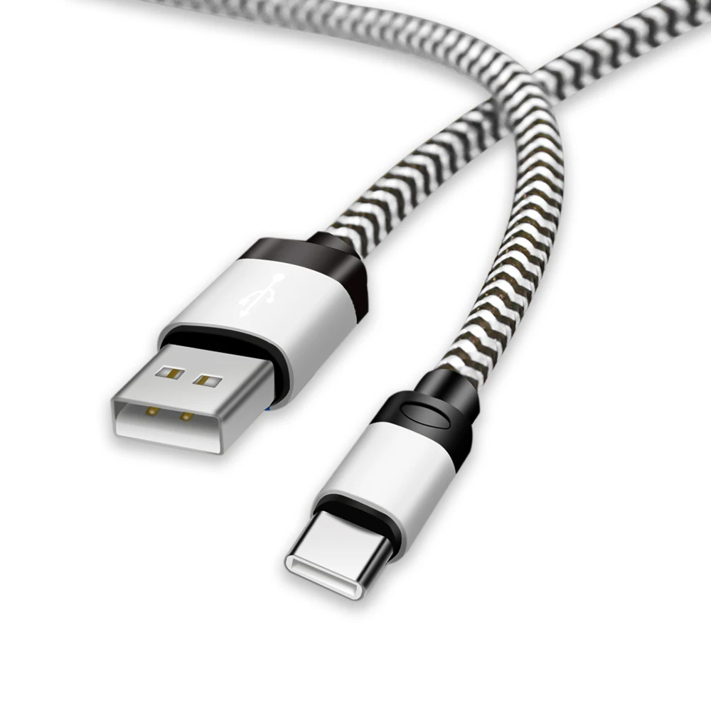 Для iPhone зарядное устройство 2A 10ft кабель USB с нейлоновой оплеткой для передачи данных Type-C функцией быстрой зарядки