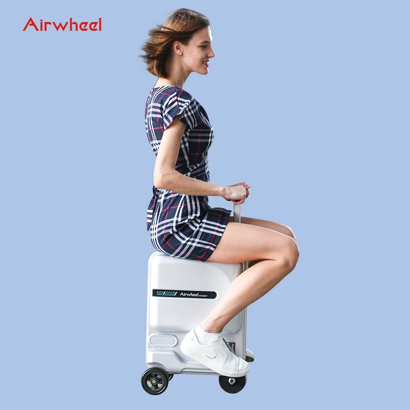 smart scooter suitcase carry on 20inch light weight boarding allowed big capacity alloy suitcase trolley suitcase