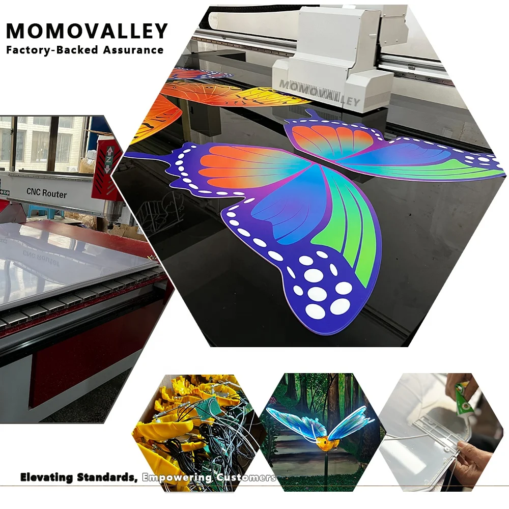 Momovalley magical butterfly nights colorful led butterfly decor enhances outdoor waterproof lighting creating garden ambiance