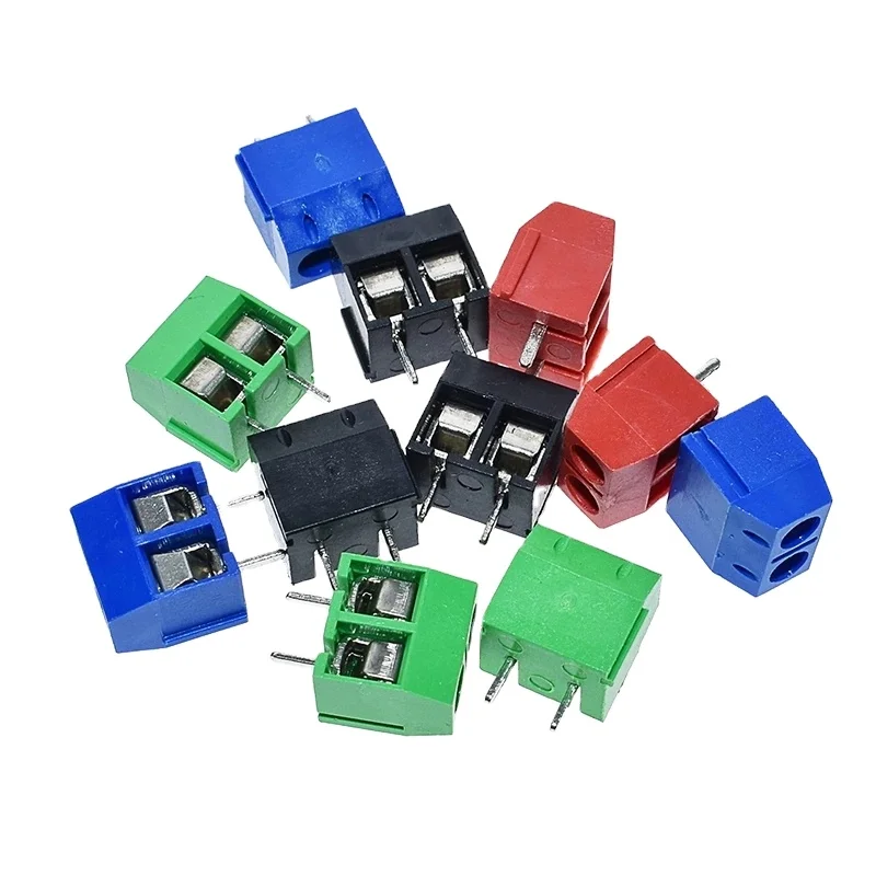 WGZX KF301-2P -3P -5.0-2P 2Pin 3 Screw 2 mm Straight PCB Terminal Block Connector Blue Red green