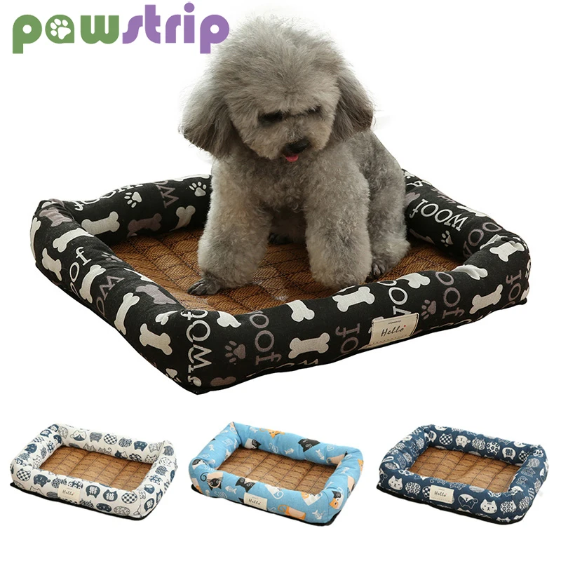 Dog Cooling Mat Breathable Summer Pet Ice Pad Dog Sleeping Bed for Dogs Cat Rattan Mattress Pet Sofa Kennel Pet Supplies