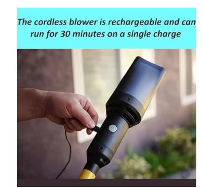 Outdoor broom with built-in lightweight rechargeable cordless leaf blower | Foldable broom suitable for camping, deck, patio