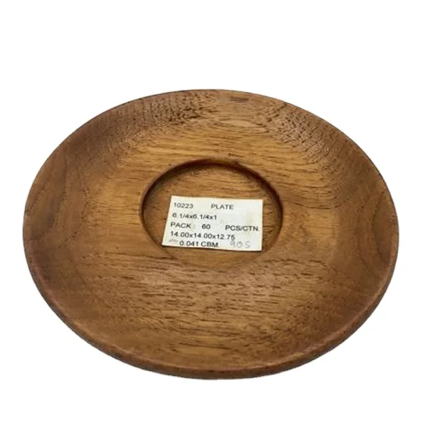 High Quality Round trayTeak wood plate wholesale for food hotel restaurant accessories