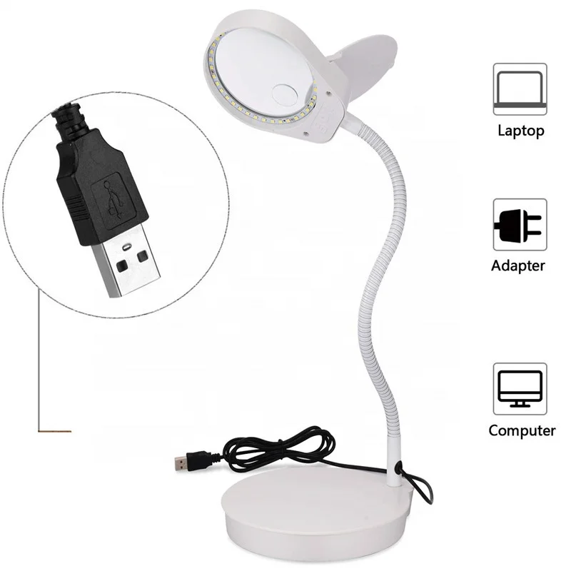 OEM дизайн, Современная увеличительная Рабочая лампа с регулируемой яркостью, светодиодная татуировка для лица и ногтей