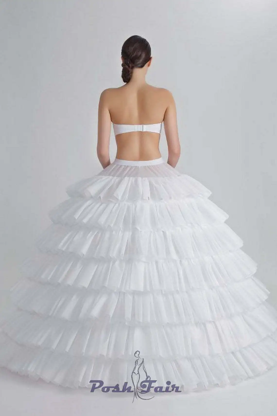 AL1643 high quality 6 hoop 7 layer lotus wedding dresses Bride Violent long Steel ring 8mm cancan petticoat underskirt