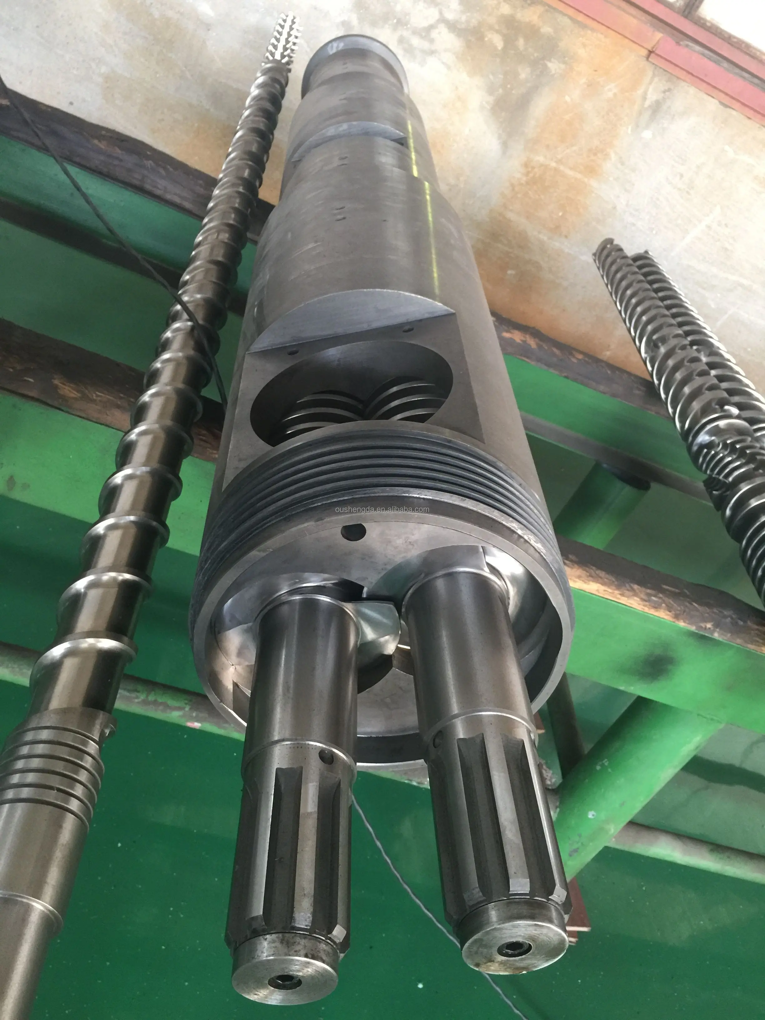 extrusion machine twin double screws barrel for PVC foam sheet panel board extruder