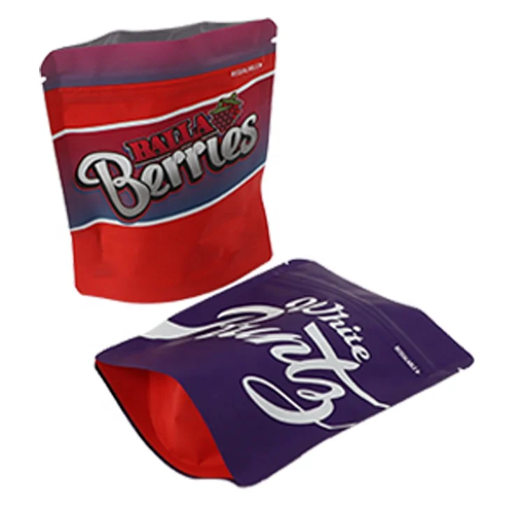 
Blunt wrap smell proof bag custom printed matte plastic candy hemp blunt wraps packaging 