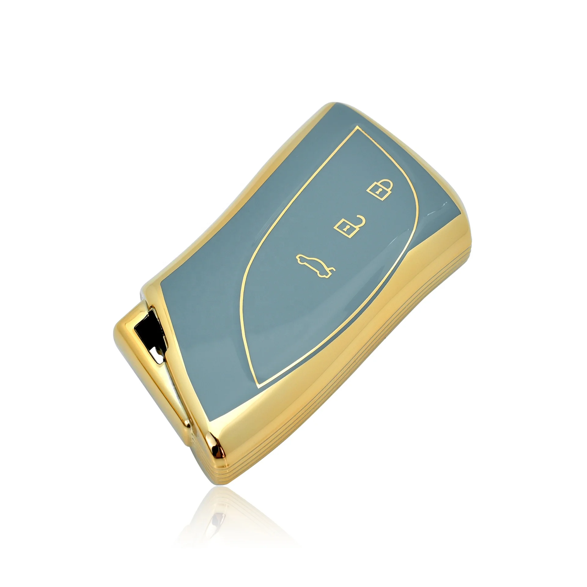 Waterpoof superior quality TPU golden line car key fob case luxury key accessories for Lexus