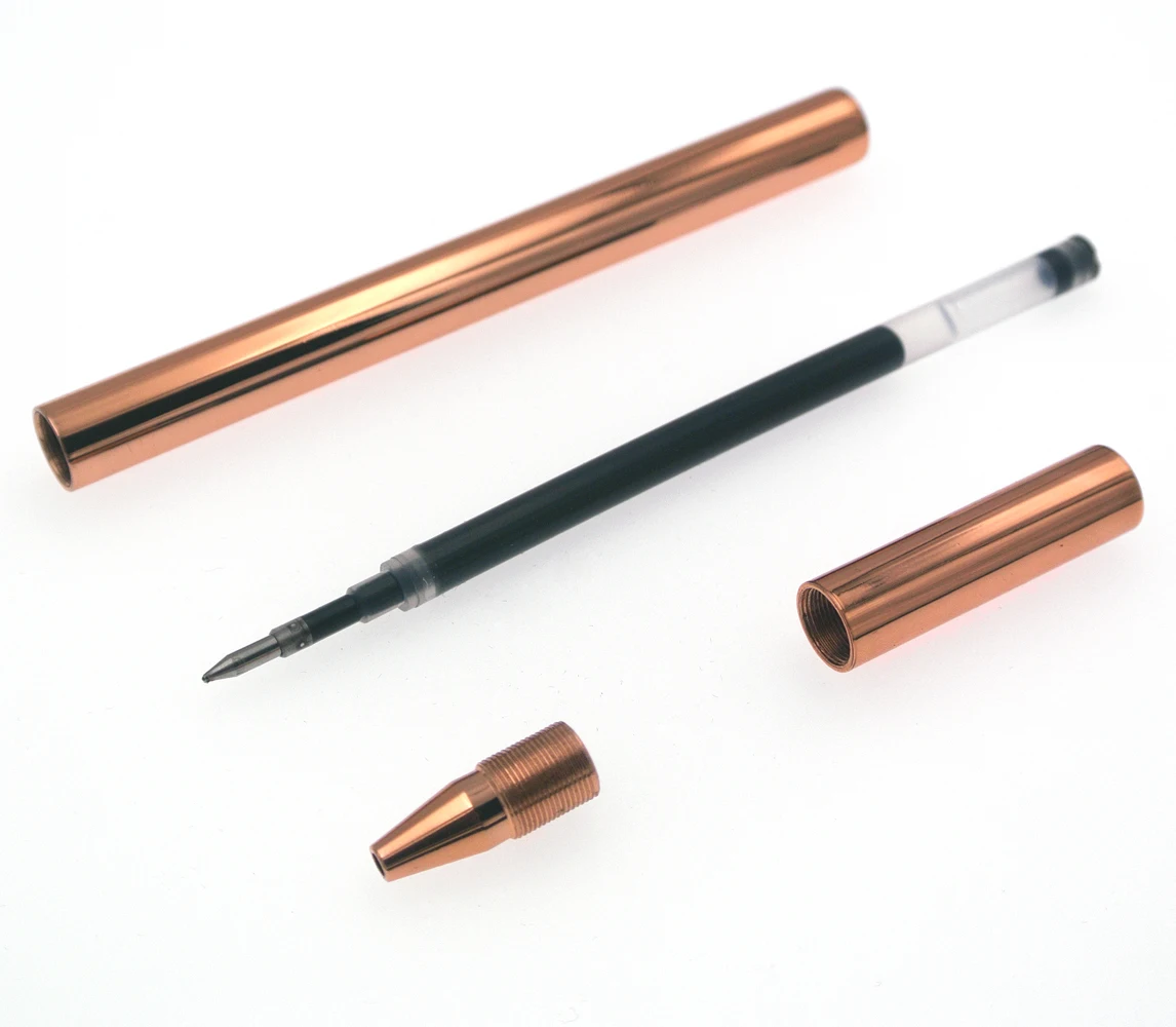 1pc Brass Rollerball Pen Mens Metal Roller Ball Pens EDC Rose Gold Collection Pen Gift