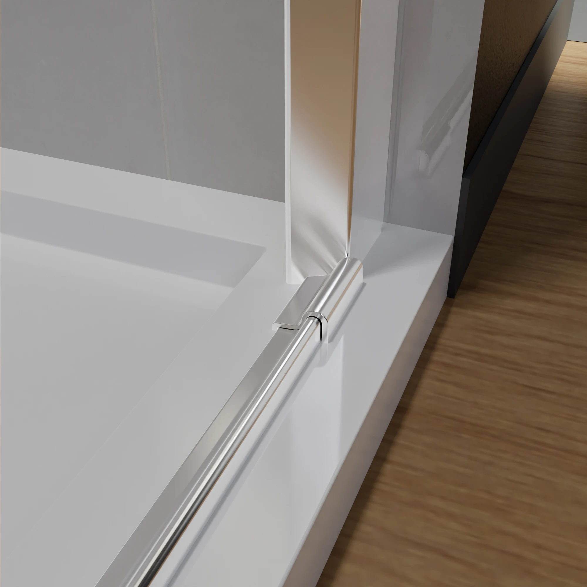 USA Free Shipping Shower Doors Pivot Frameless Shower Door With Clear Glass Silver Bathroom Shower Glass Door
