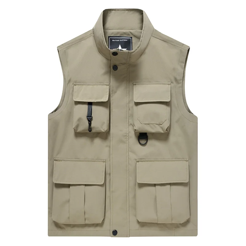 mens work clothes sleeveless jacket veste homme Multi Pocket outdoor fishing photography  tactical softshell vest
