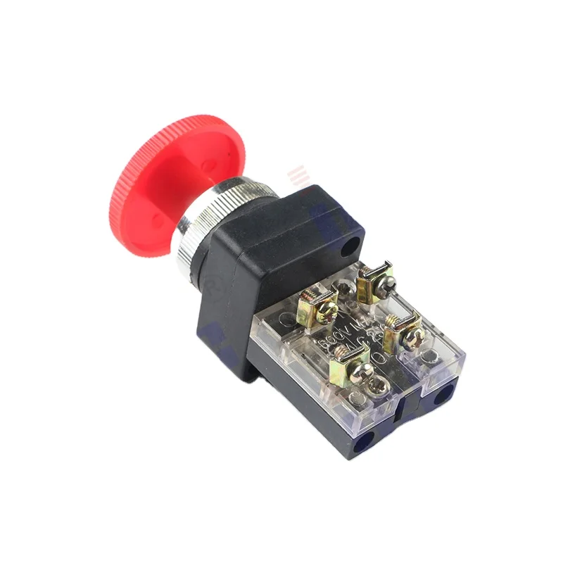 iehc screw terminal momentary emergency stop rotary return mushroom push button switch