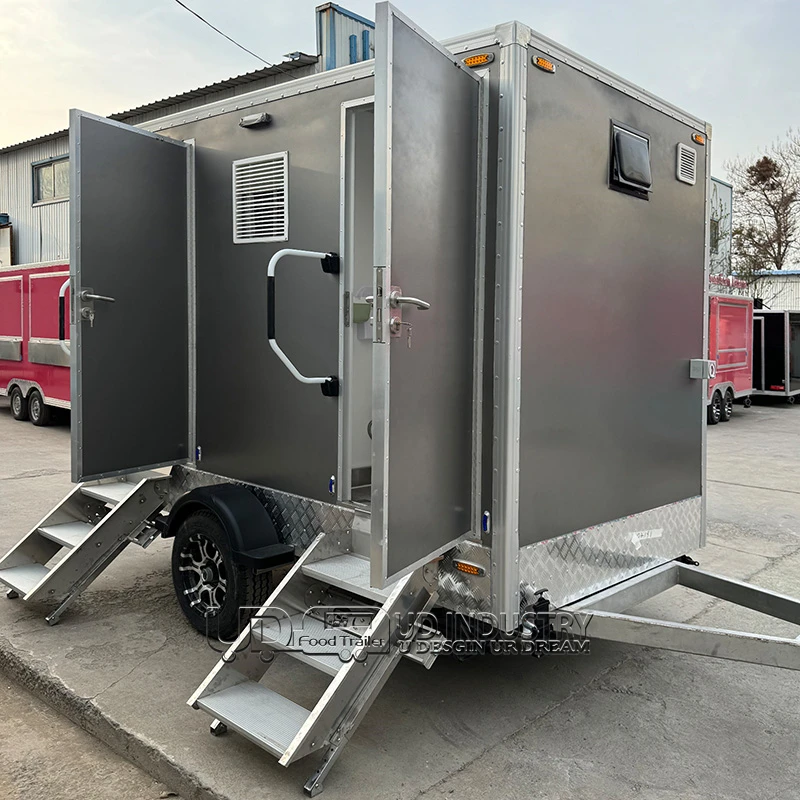 Customized  Prefab Public Portable Mobile Camping Outdoor Bathroom Restroom  Portable Toilet  And Toilet CabinFor Sale