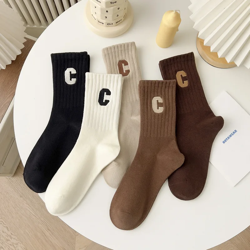 High Quality Cotton Plain Solid Color P Letters Embroidered Men Comfortable Workout Crew Gym Sport Socks Custom Logo