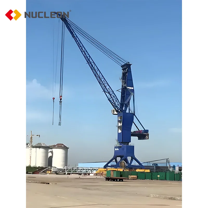 Mobile Harbor Container Lift 40T Hydraulic Pedestal Single Jib Portal Crane