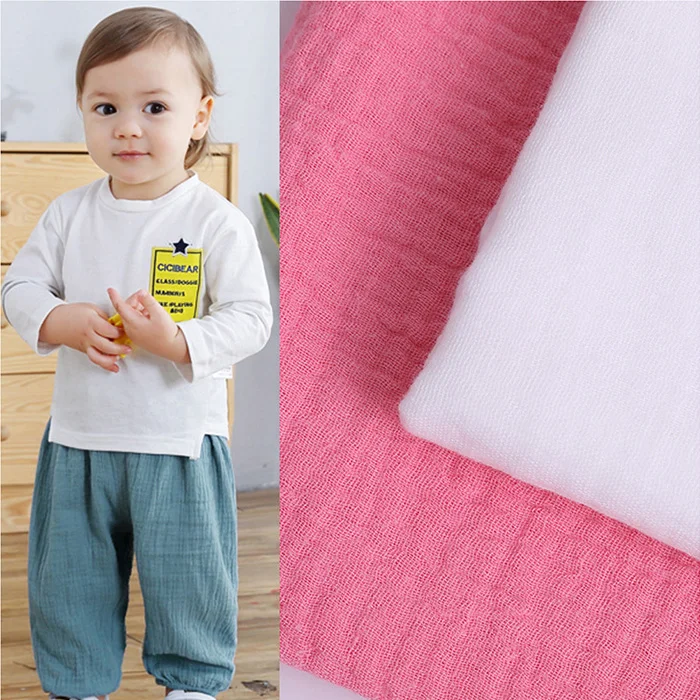 Wholesale Organic 100% Cotton Printed  Double Gauze Muslin Fabric for Baby