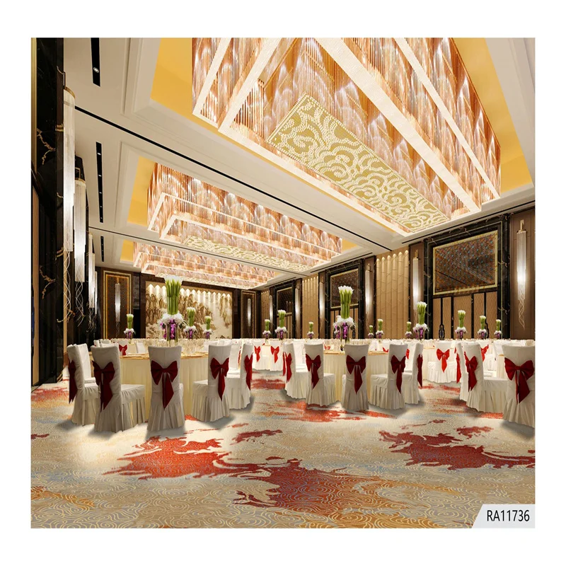 Customized carpet patterns for hotel wedding banquet halls factory low-priced high-quality wall to wall carpet