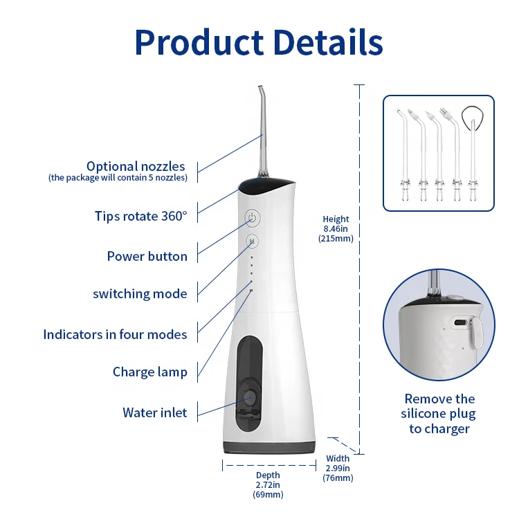Braces Orthodontic Jet Tooth Mini Electric WaterFloss Oral Irrigator Water Dental Flosser For Teeth Water Flosser