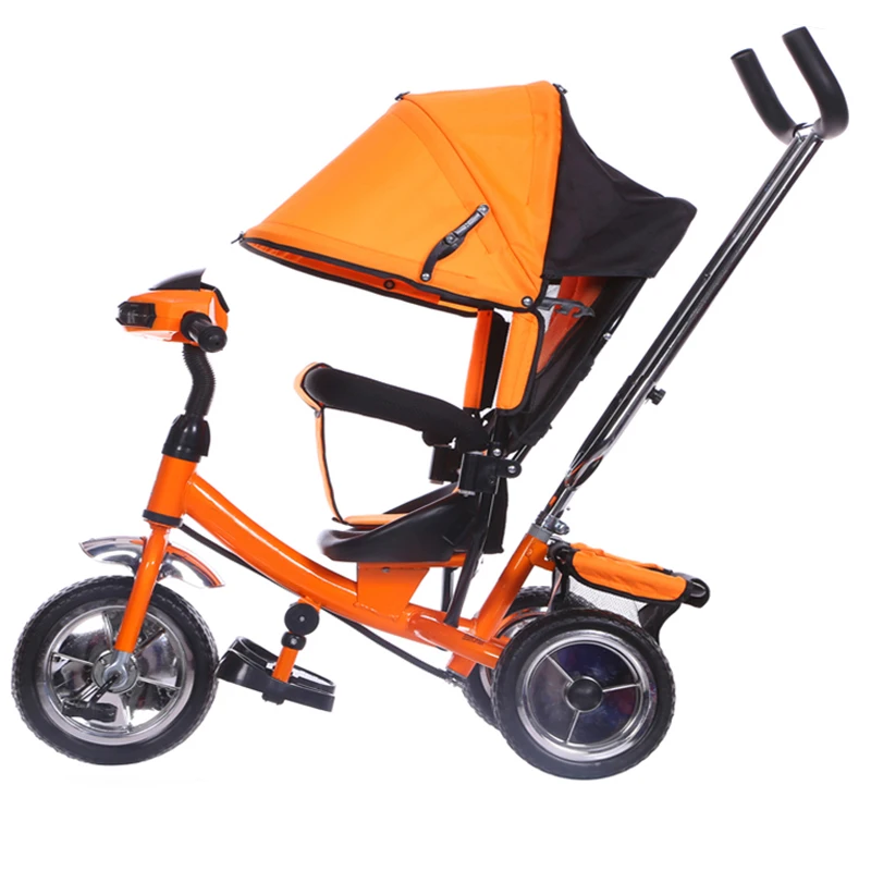 2023 Hot Sale Car-Type Baby Tricycle Bike New Model Kids 3-Wheel Toys Bike with Power Ride for 3-6 Years Old Child from China