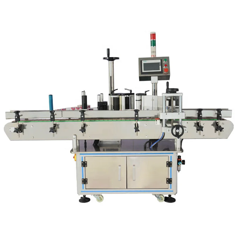 Fully automatic Vertical Round Bottle Labeling Machine Label Applicator Food Can Roll Bottle Sticker