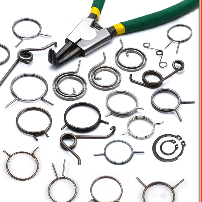 Lock spring anti-theft door handle torsion spring indoor hotel bathroom core accessories pull the door back spring clamp yellow